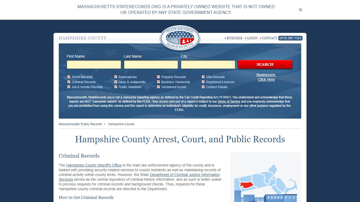 Hampshire County Arrest, Court, and Public Records